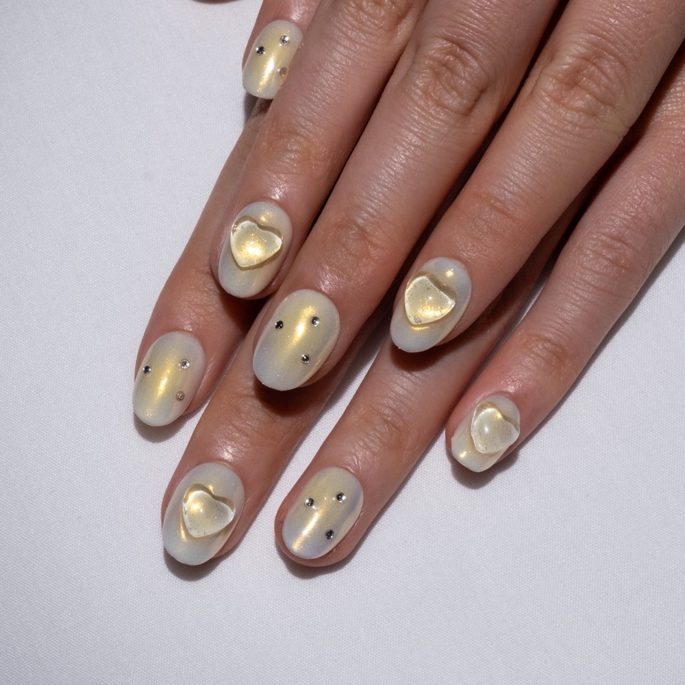 Nailcissist lemon tea press on nails size small NIB